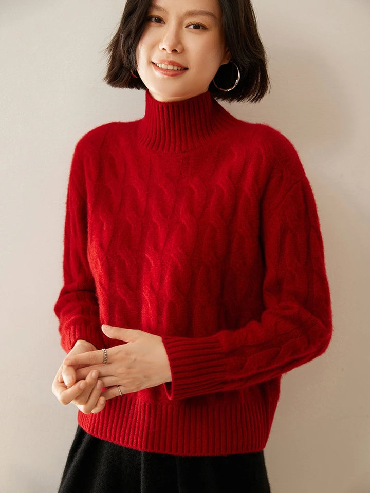 Cashmere High Neck Sweater