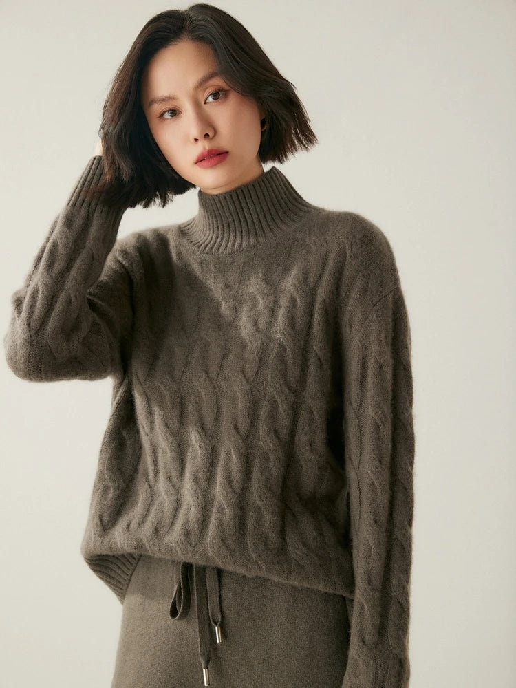 Cashmere High Neck Sweater