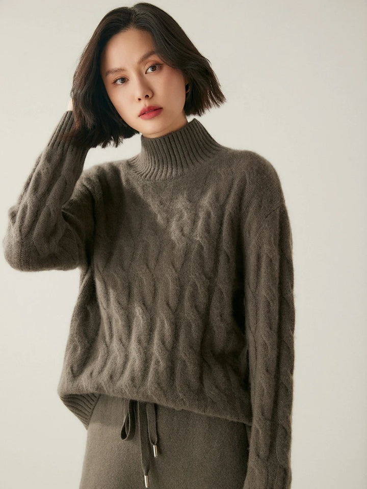 Cashmere High Neck Sweater