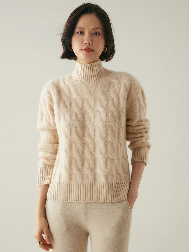 Cashmere High Neck Sweater