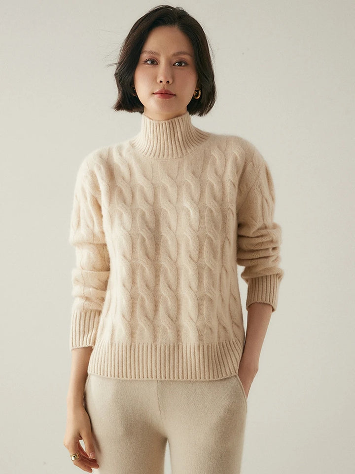 Cashmere High Neck Sweater