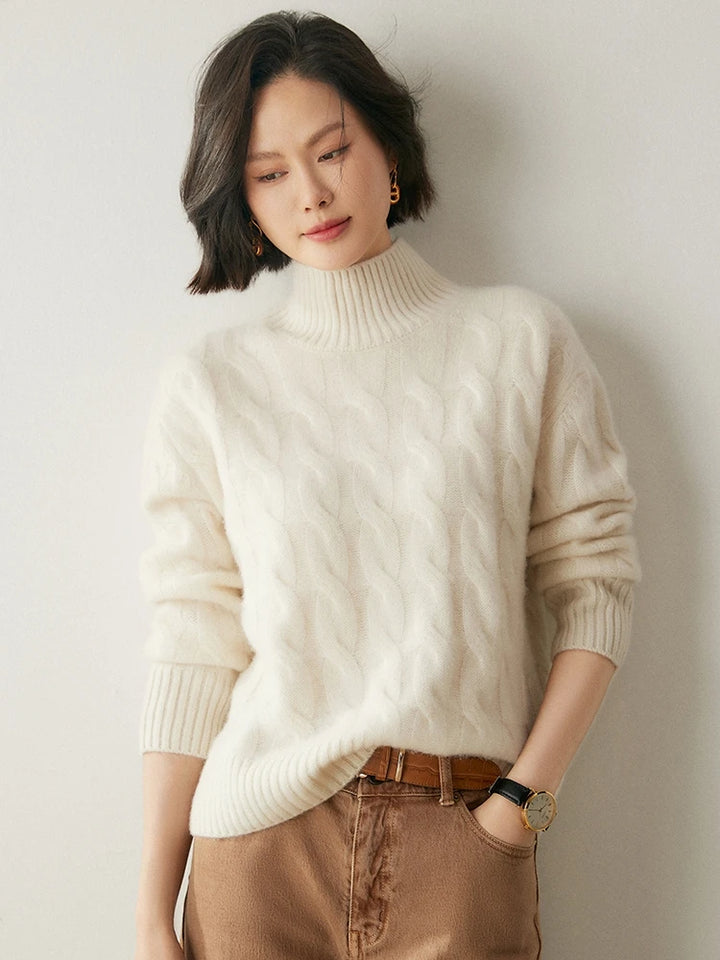 Cashmere High Neck Sweater
