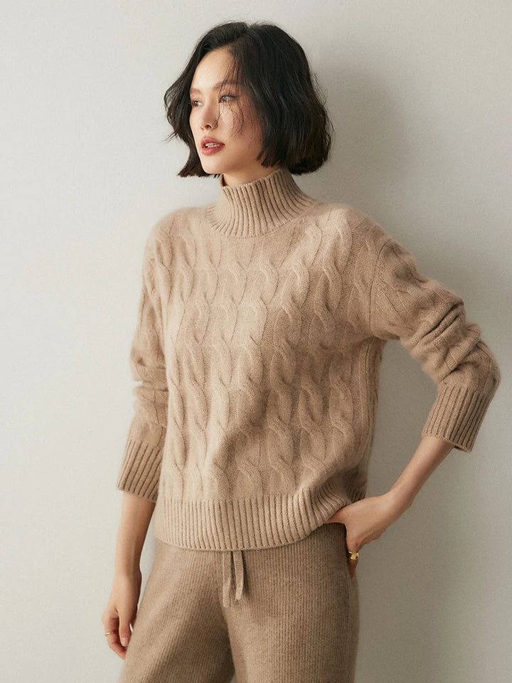 Cashmere High Neck Sweater