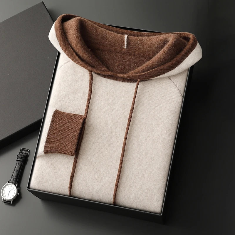  Cashmere Hooded Pullover