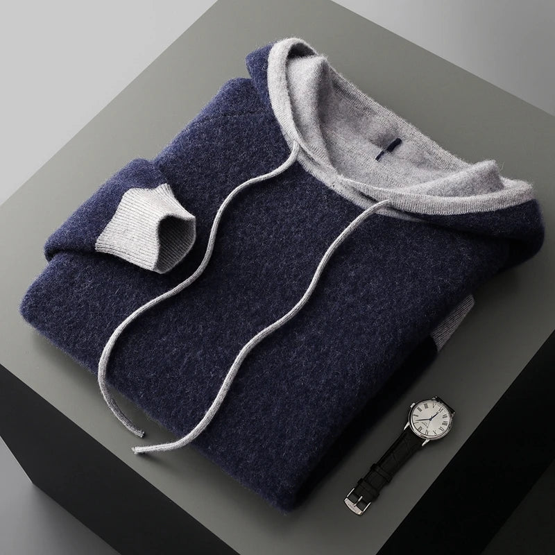 Cashmere Hooded Pullover