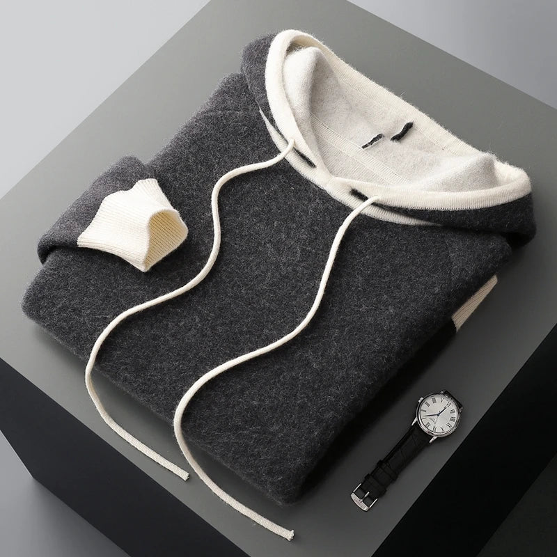  Cashmere Hooded Pullover