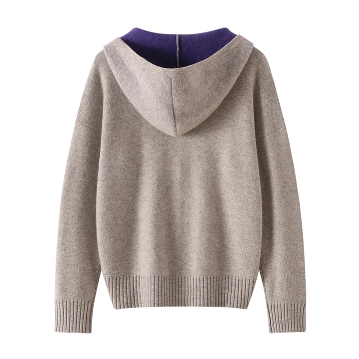 Cashmere Hooded Zip Cardigan