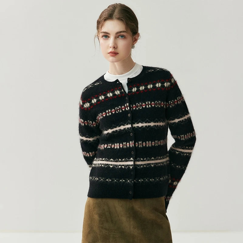 Cashmere Knit Cardigan Scarf