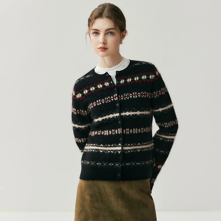 Cashmere Knit Cardigan Scarf