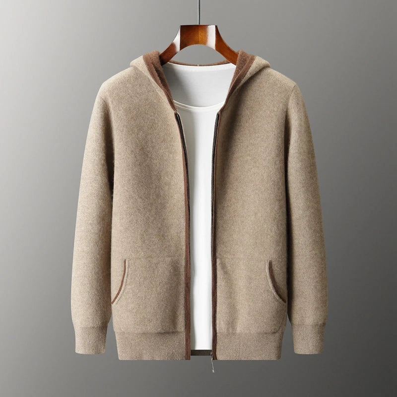 Cashmere Knit Full-Zip Hoodie
