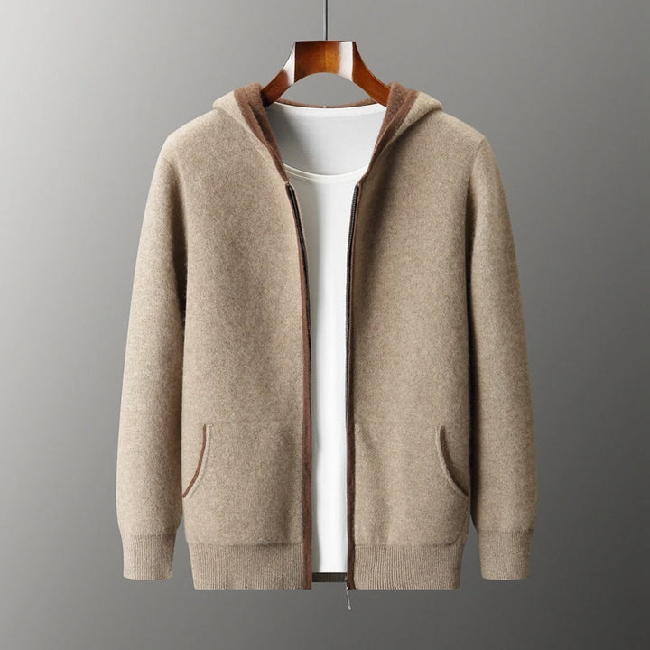 Cashmere Knit Full-Zip Hoodie