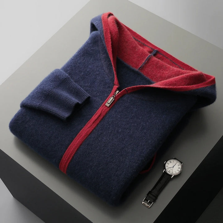Cashmere Knit Full-Zip Hoodie