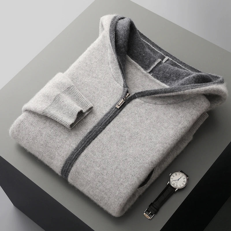 Cashmere Knit Full-Zip Hoodie