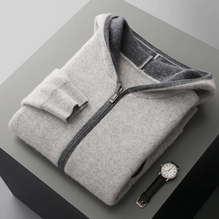 Cashmere Knit Full-Zip Hoodie