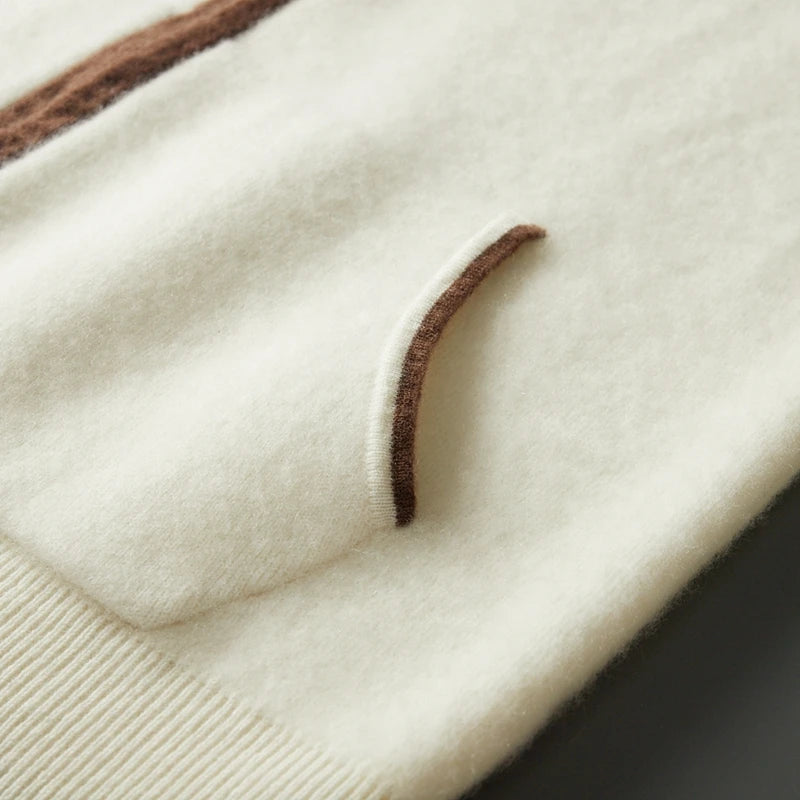 Cashmere Knit Full-Zip Hoodie