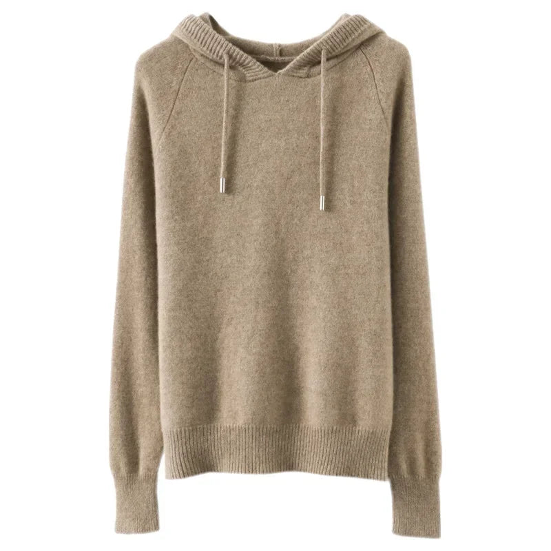 Cashmere Knit Hooded Sweater