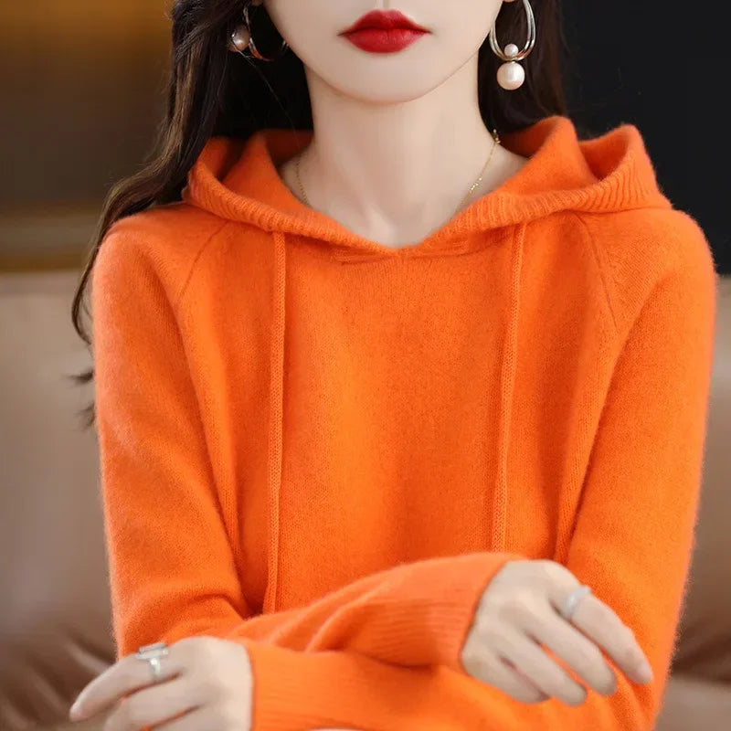 Cashmere Knit Hooded Sweater