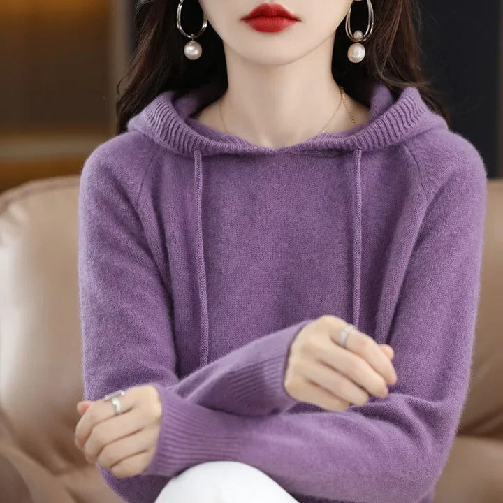 Cashmere Knit Hooded Sweater