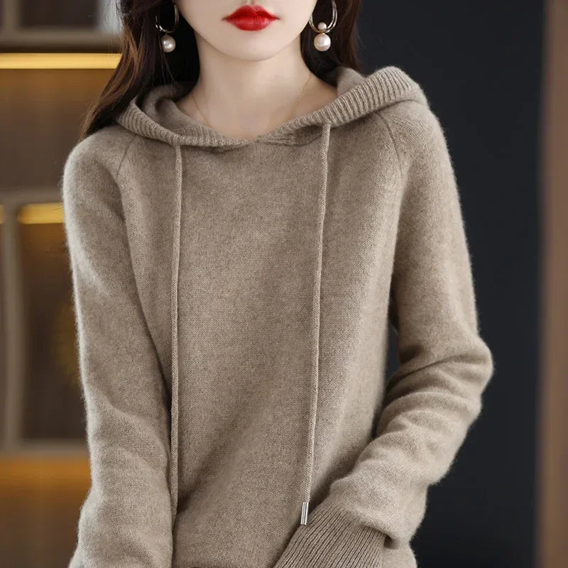 Cashmere Knit Hooded Sweater