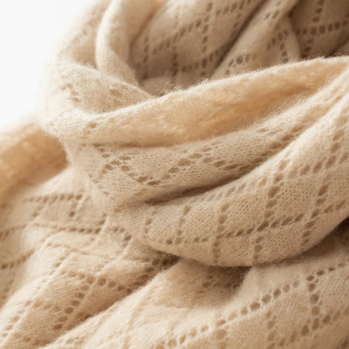 Cashmere Knit Poncho Scarf