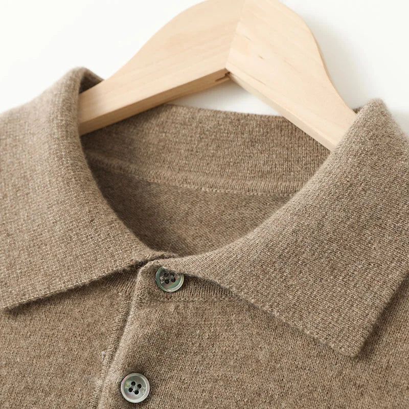 Men's Cashmere Polo Sweater