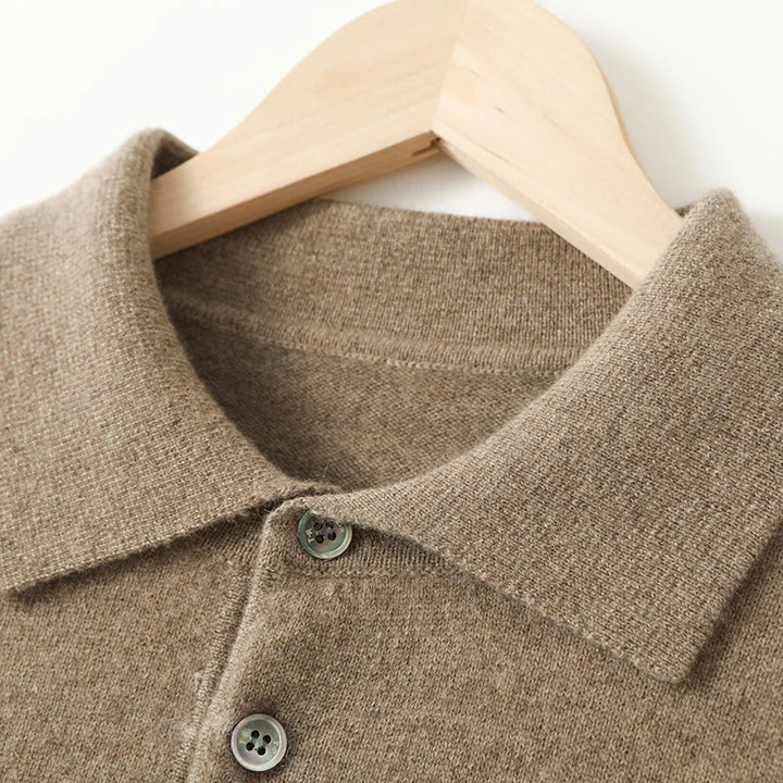 Men's Cashmere Polo Sweater