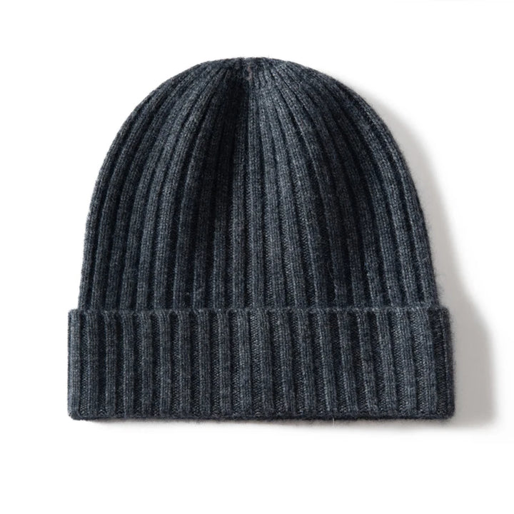 Cashmere Ribbed Cuffed Beanie