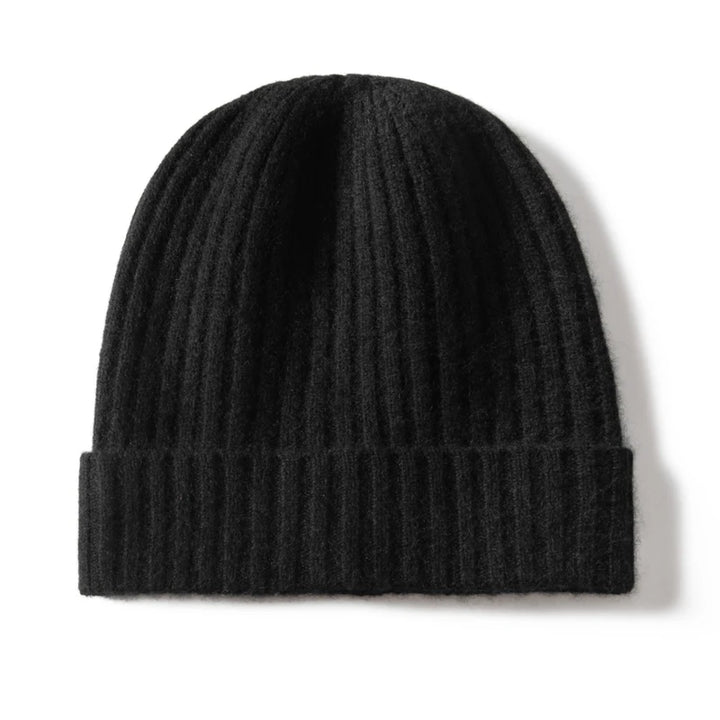 Cashmere Ribbed Cuffed Beanie