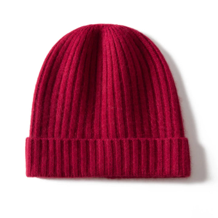 Cashmere Ribbed Cuffed Beanie