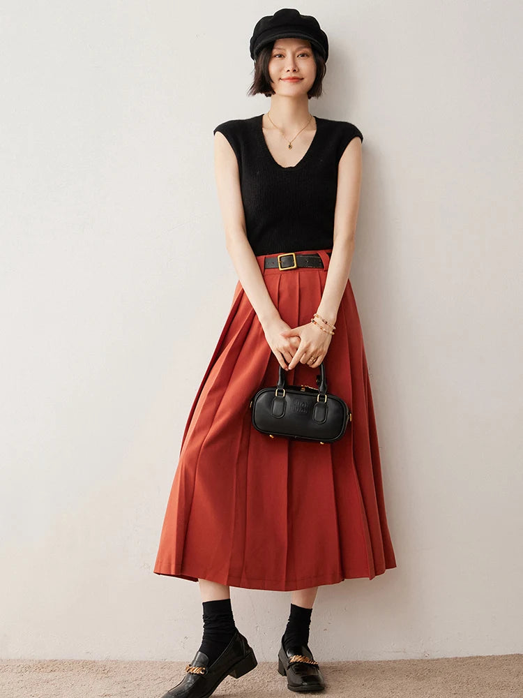 Cashmere Ribbed U-Neck Waistcoat