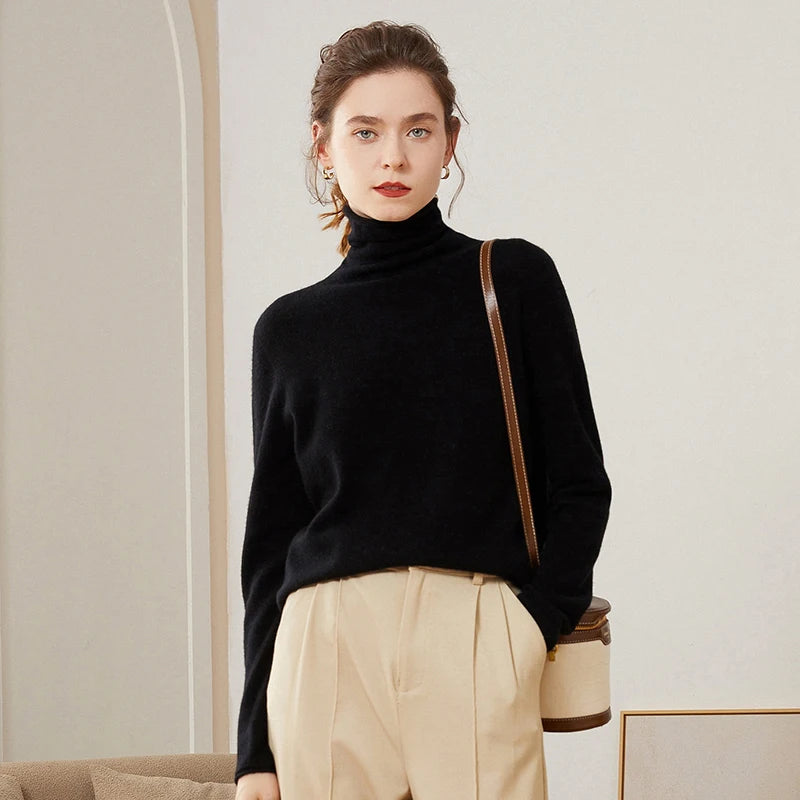 Pure Cashmere Turtleneck Sweater