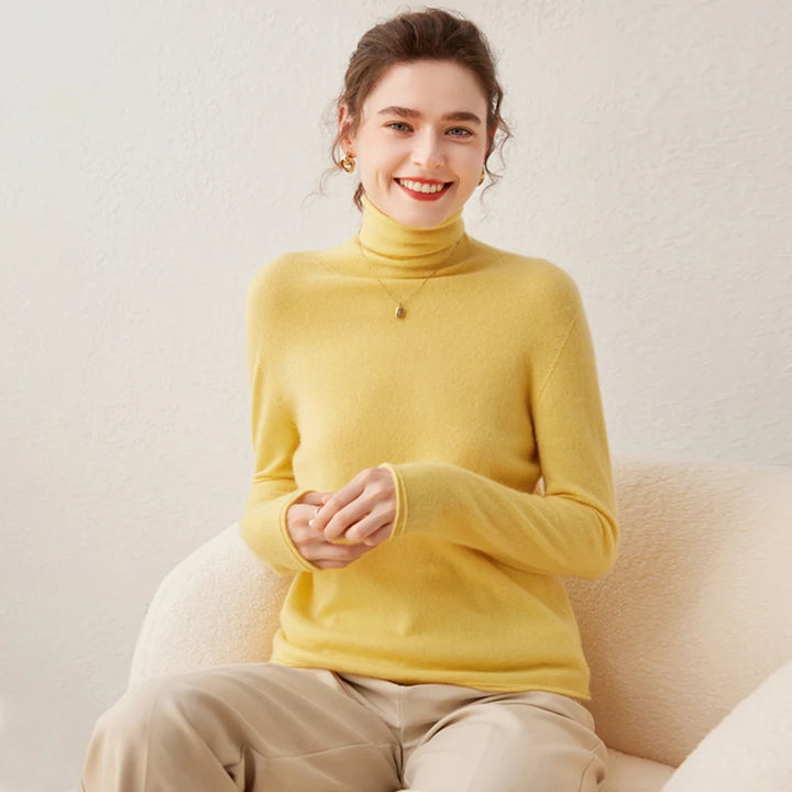 Pure Cashmere Turtleneck Sweater