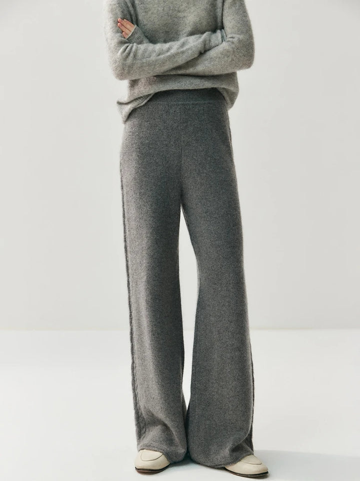 Cashmere Wide-Leg Knit Lounge Trousers