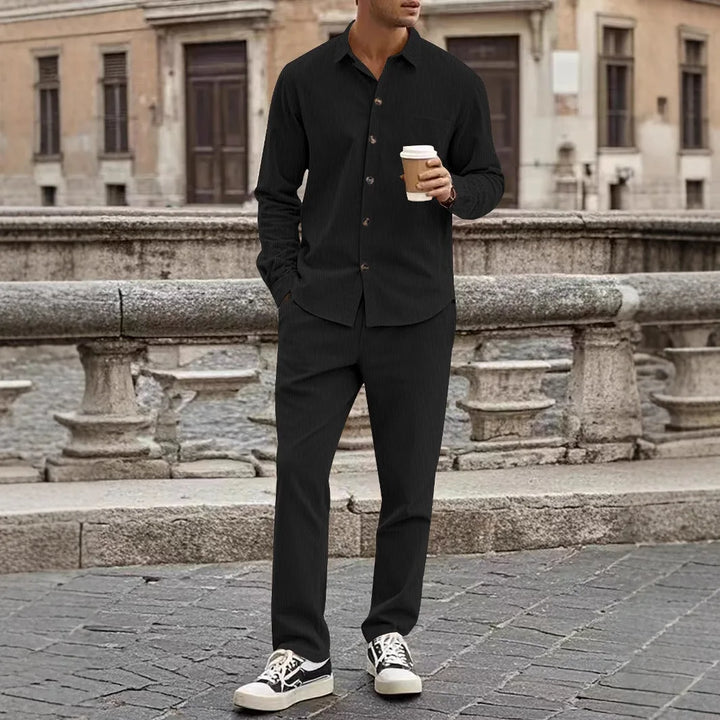 Casual Autumn Corduroy Outfit Set