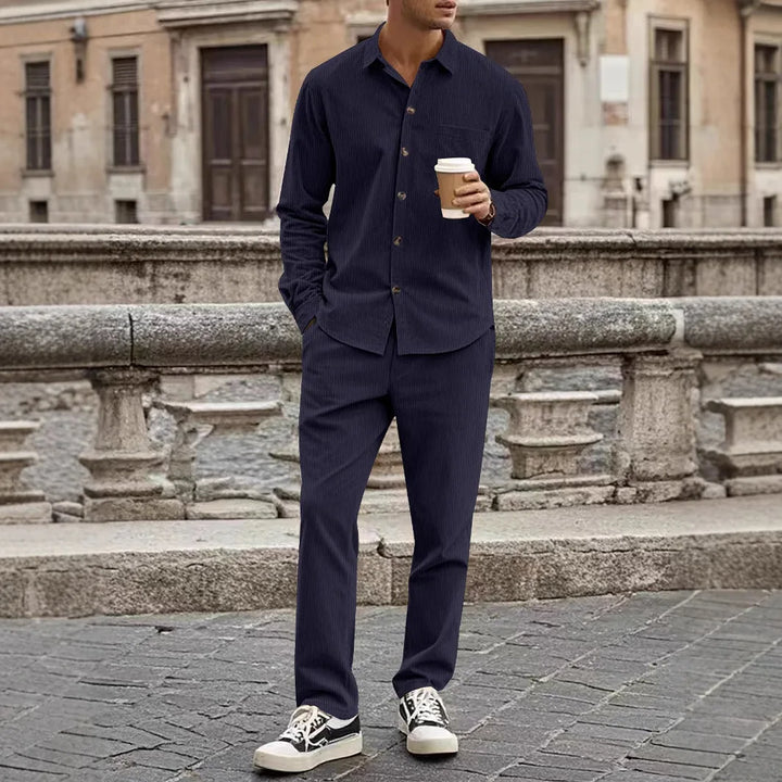 Casual Autumn Corduroy Outfit Set