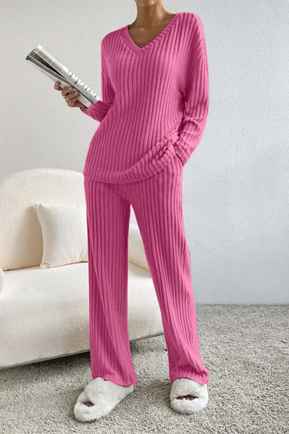 Casual Knitted 2 Piece Lounge Set