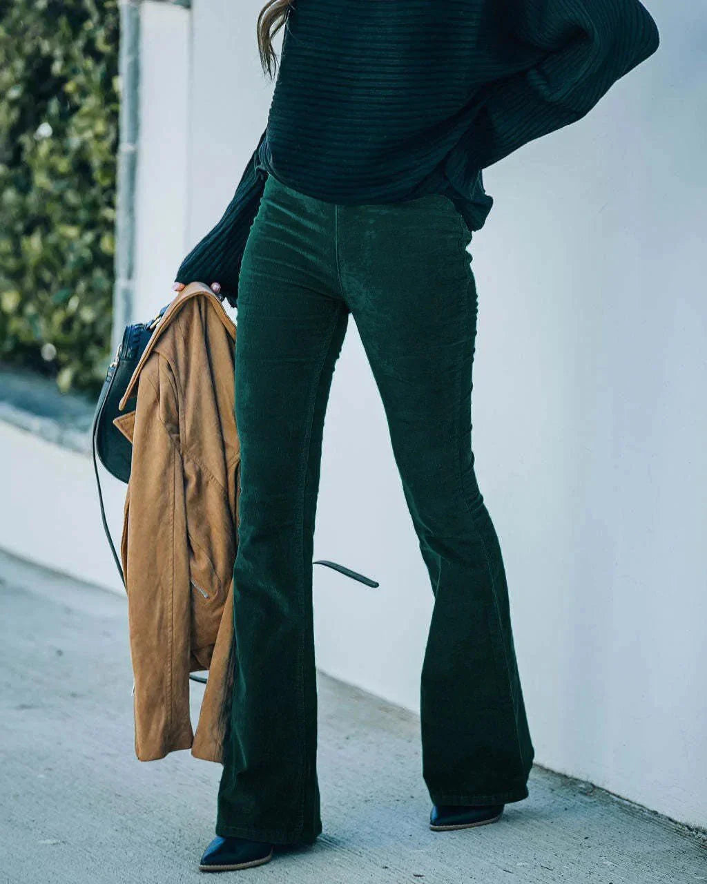 Chic High Waist Flare Leg Pants