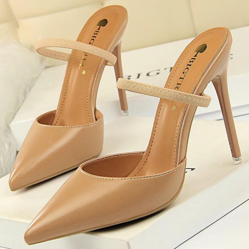Chic Pointed-Toe Stiletto Heels Slip-On