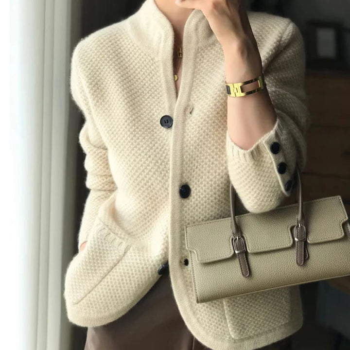 Chic Pure Cashmere Knit Cardigan