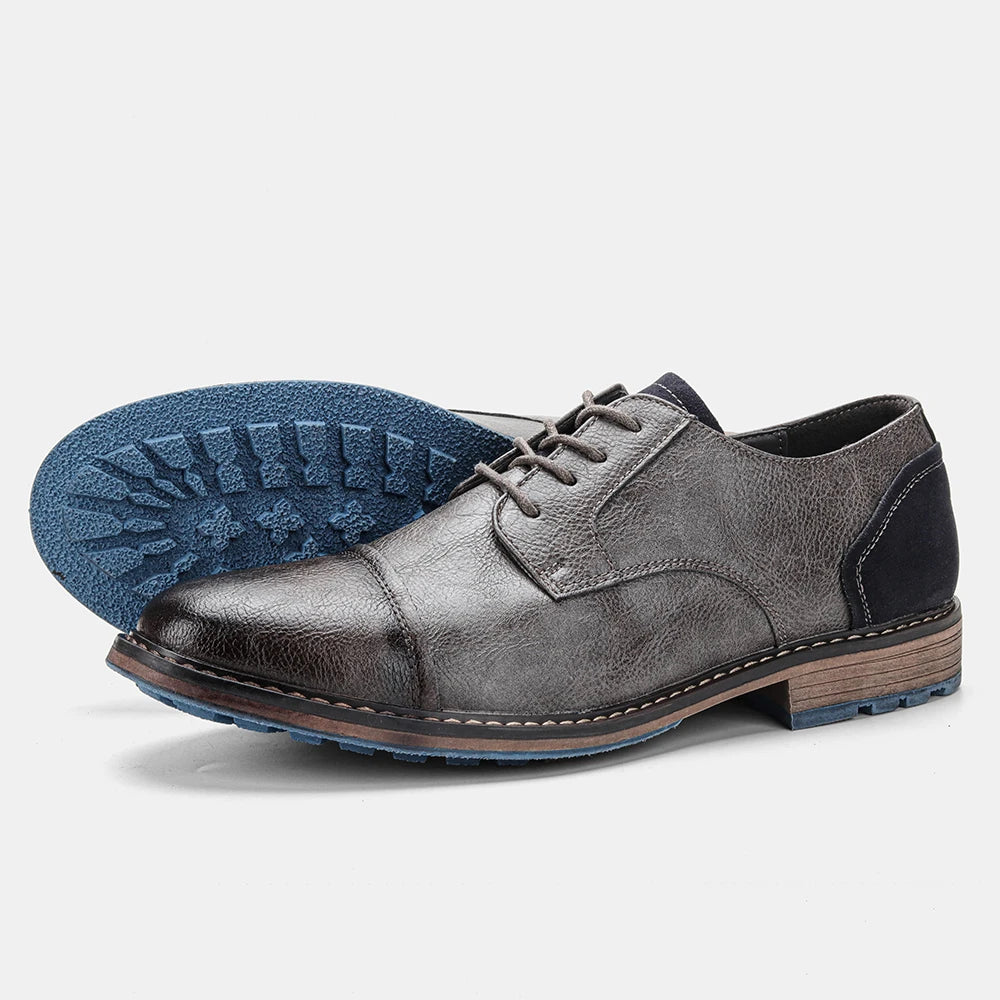 Classic Brown Leather Oxford Shoes