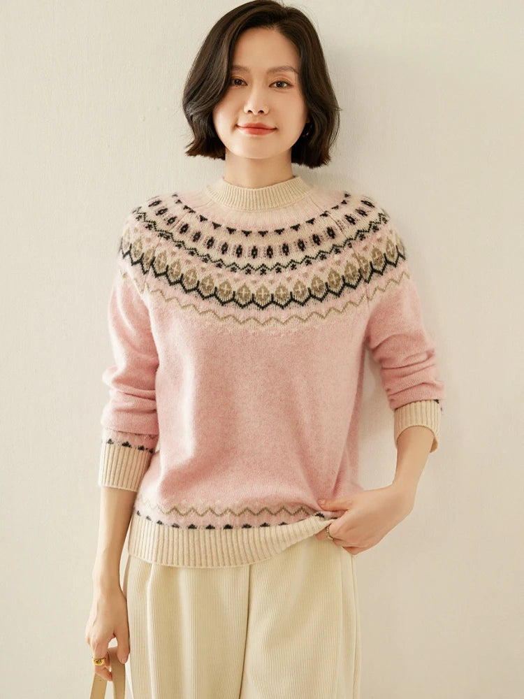 Classic Cashmere Jacquard Sweater
