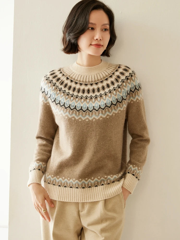 Classic Cashmere Jacquard Sweater