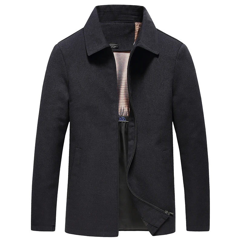 Classic Lapel Short Windbreaker Jacket