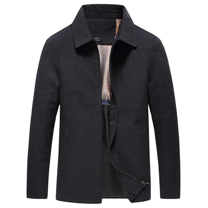 Classic Lapel Short Windbreaker Jacket