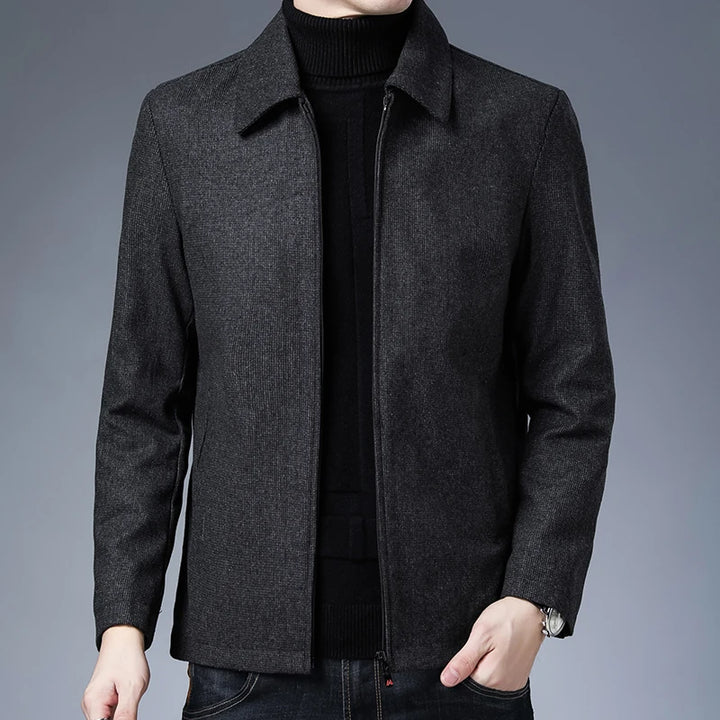 Classic Lapel Short Windbreaker Jacket