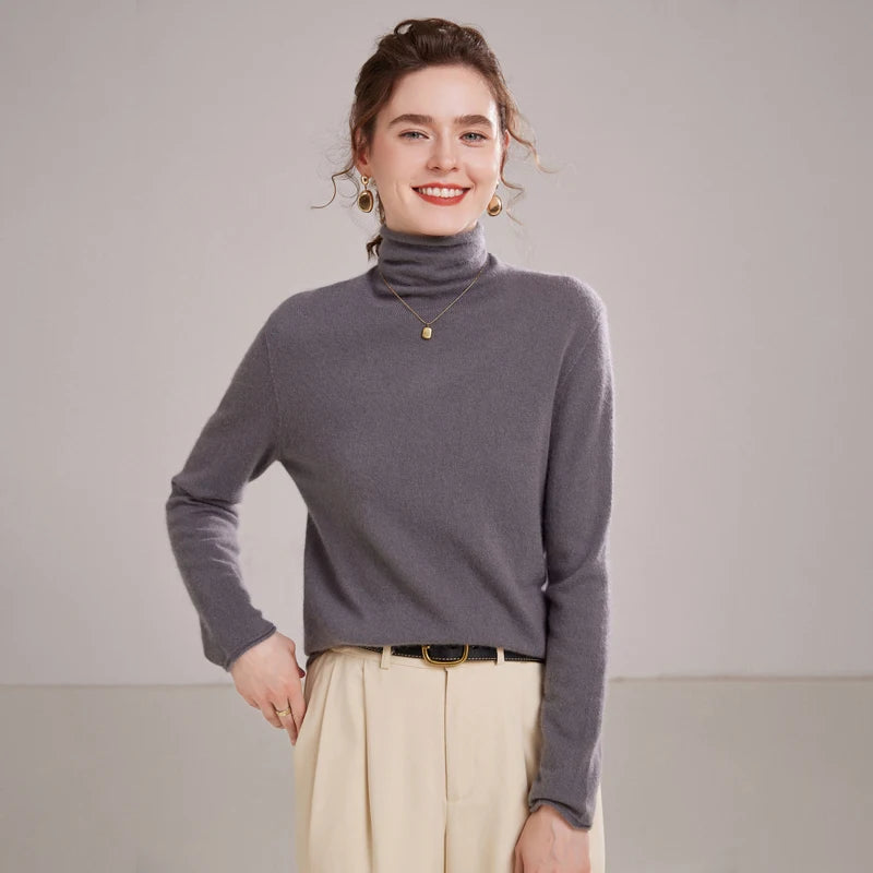 Pure Cashmere Turtleneck Sweater