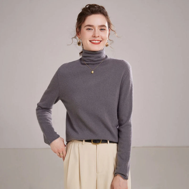 Pure Cashmere Turtleneck Sweater
