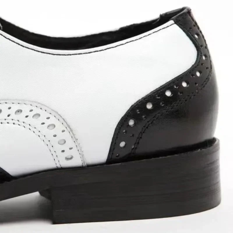 Classic Two-Tone Oxford Brogue Shoes