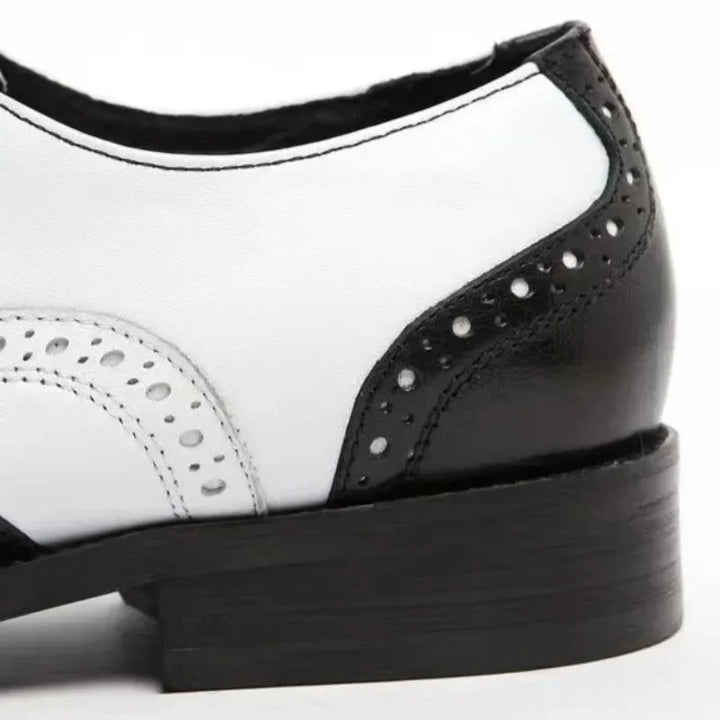 Classic Two-Tone Oxford Brogue Shoes