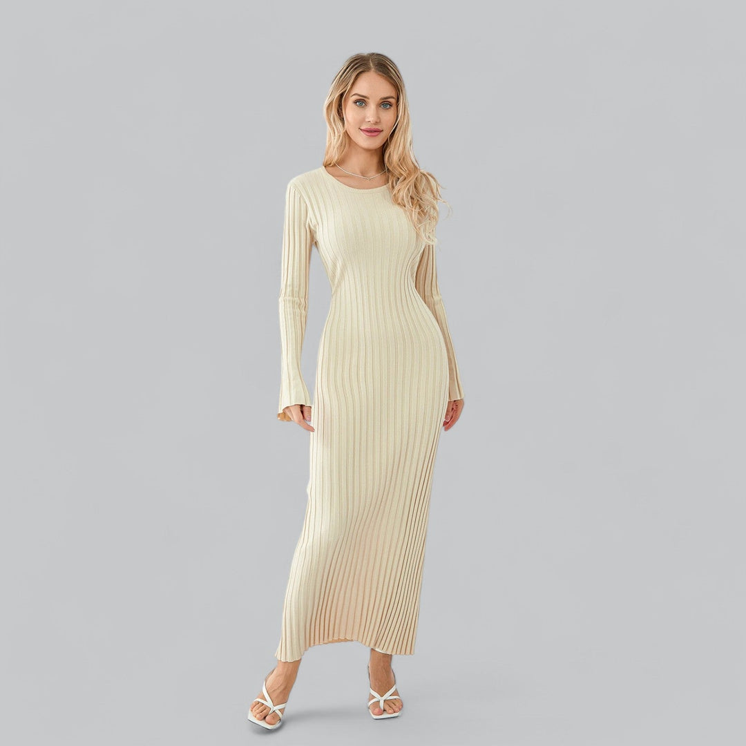 Classy Lace-Up Maxi Dress